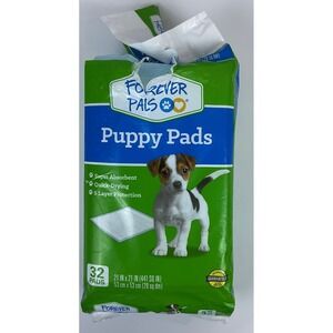 Forever Pals Puppy Dog Canine Pads 32 Count Super Absorbent Quick Drying 5 Layer
